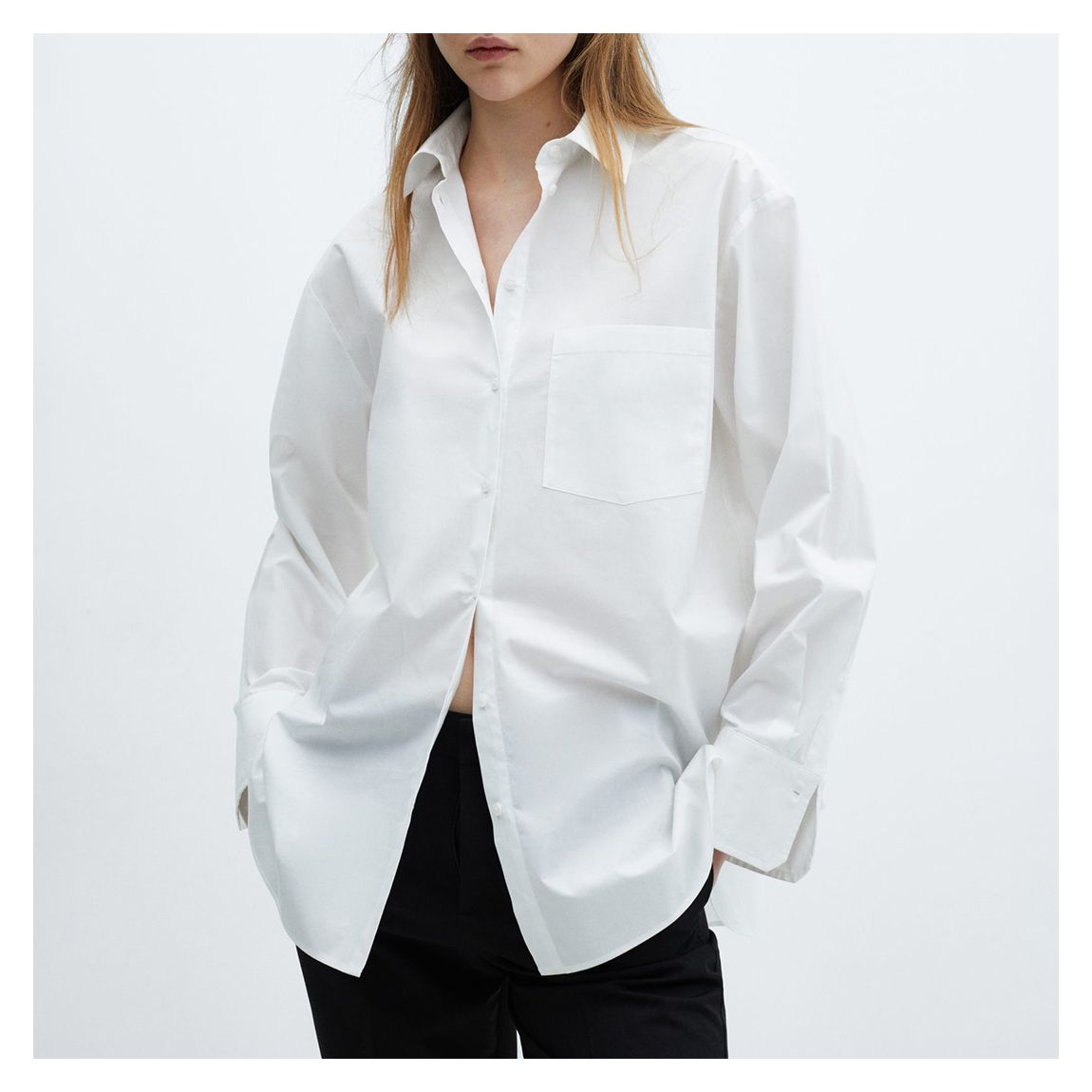 White Pocket Oversize Shirt main product photo