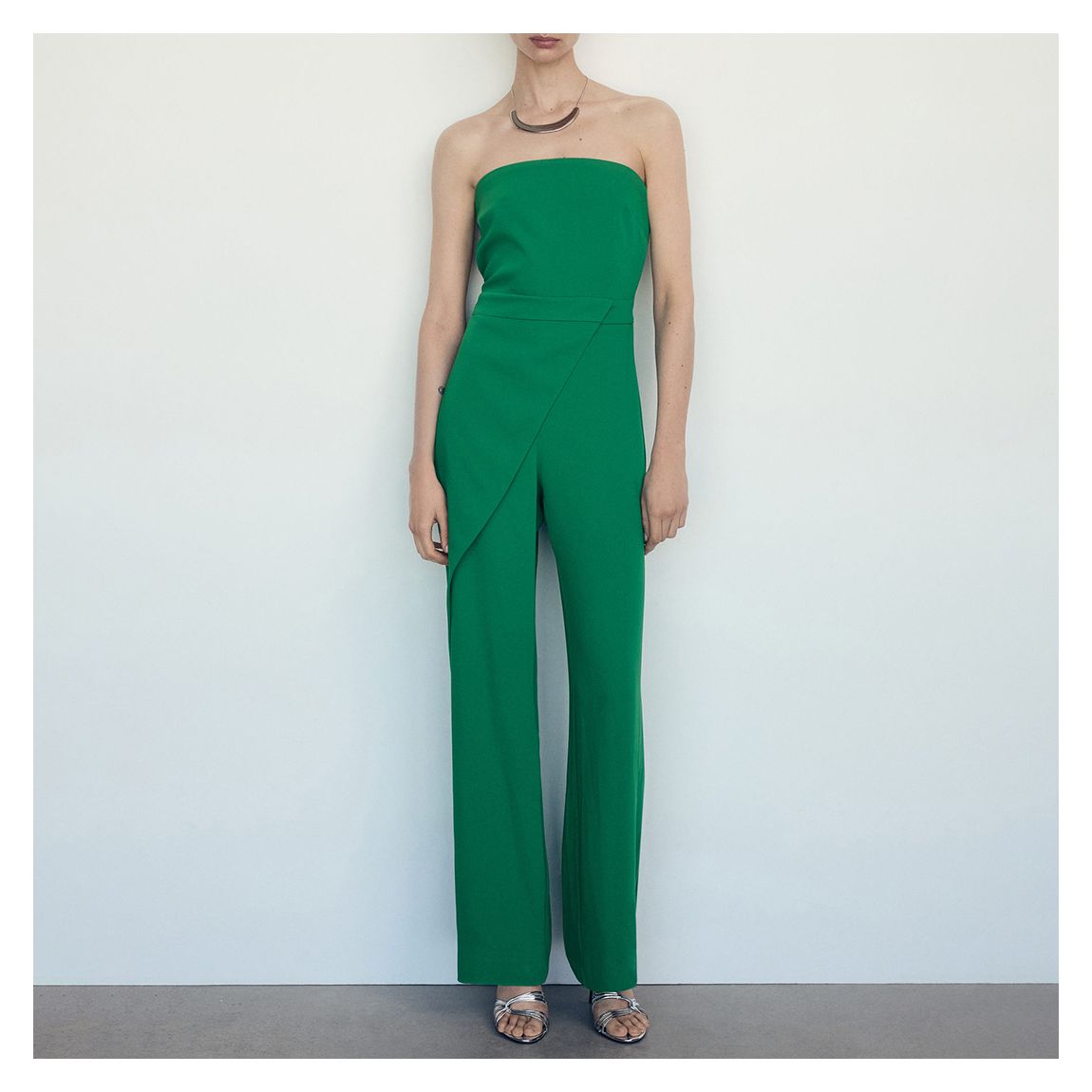 Green Long Strapless Jumpsuit main product photo