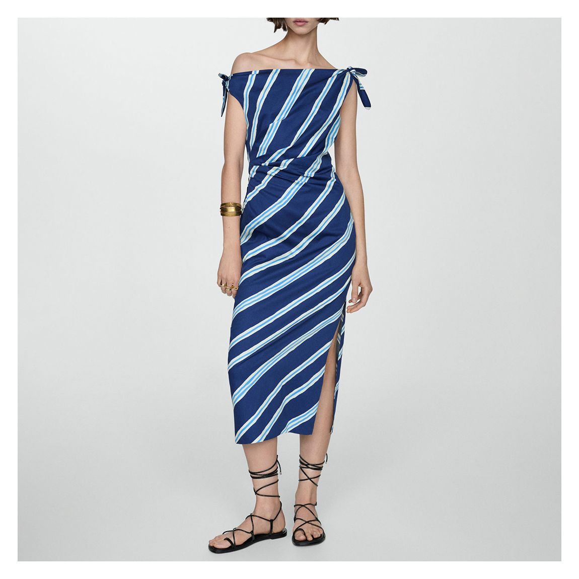 Ink Blue Striped Dress main product photo