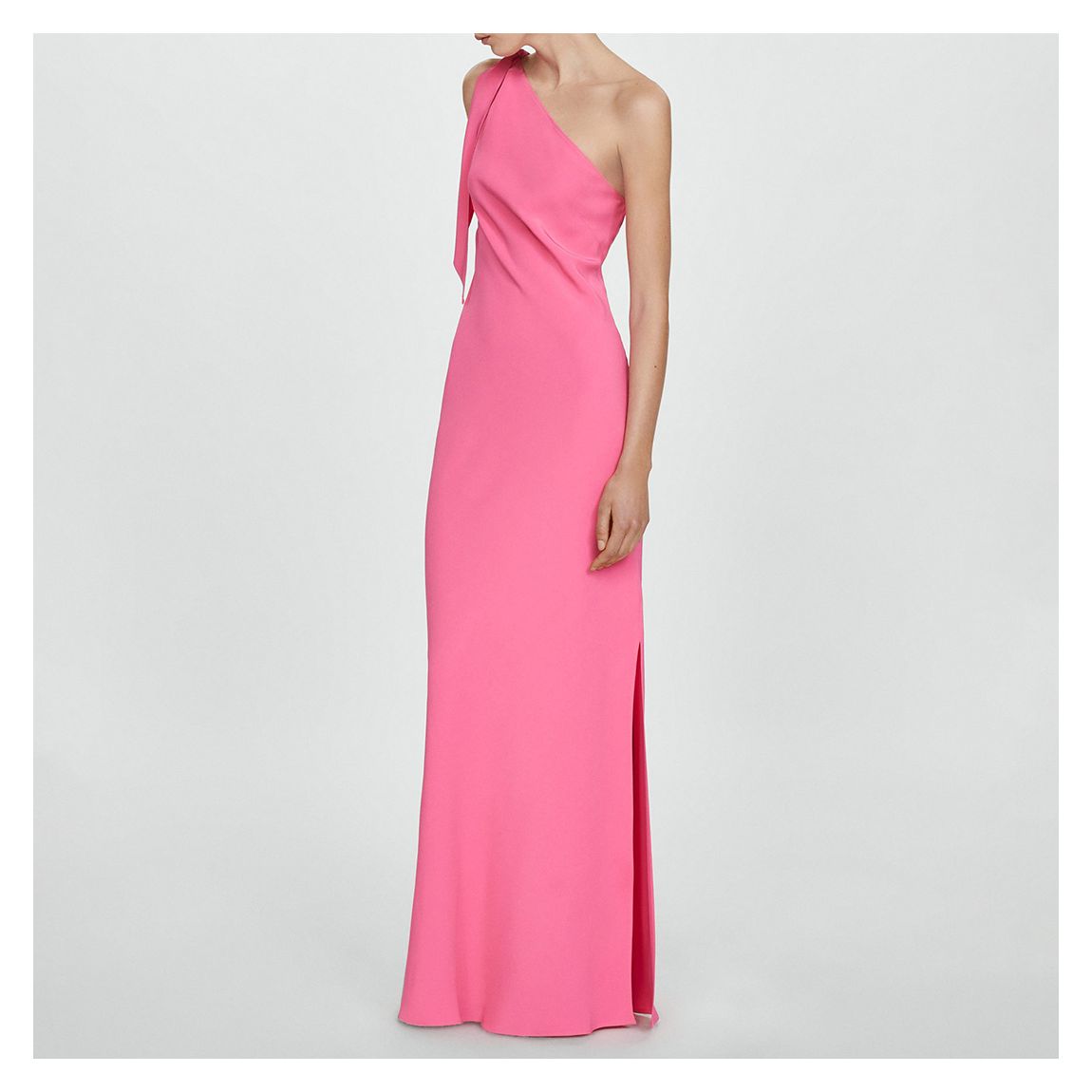 Pink Asymmetric Bow Dress main product photo