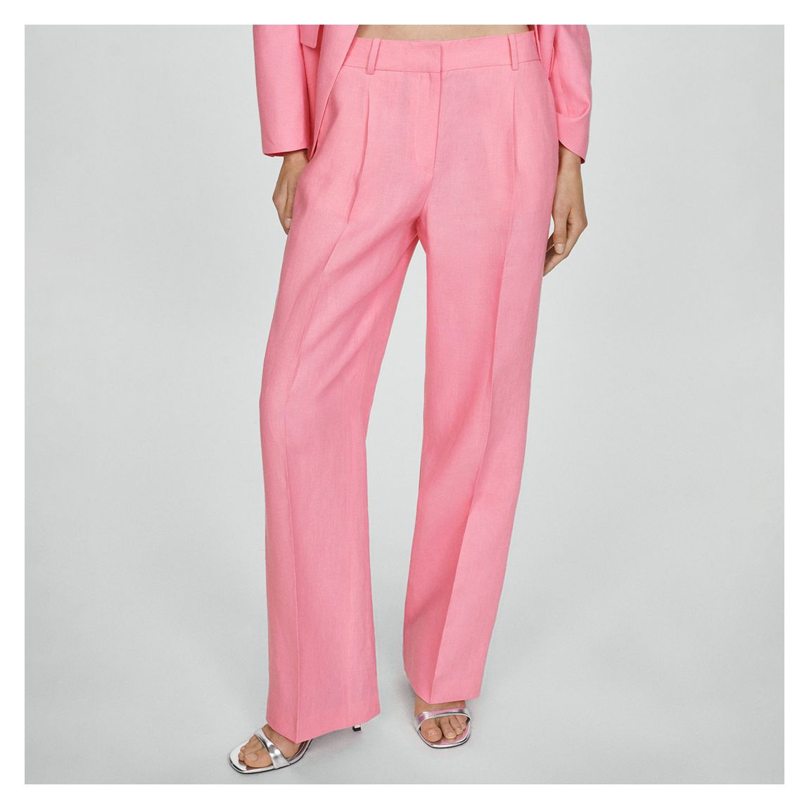 Pink Linen Suit Trousers main product photo