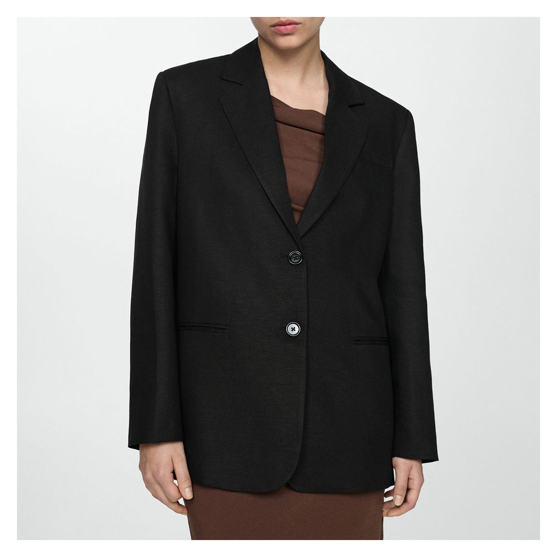 Black Linen Jacket main product photo