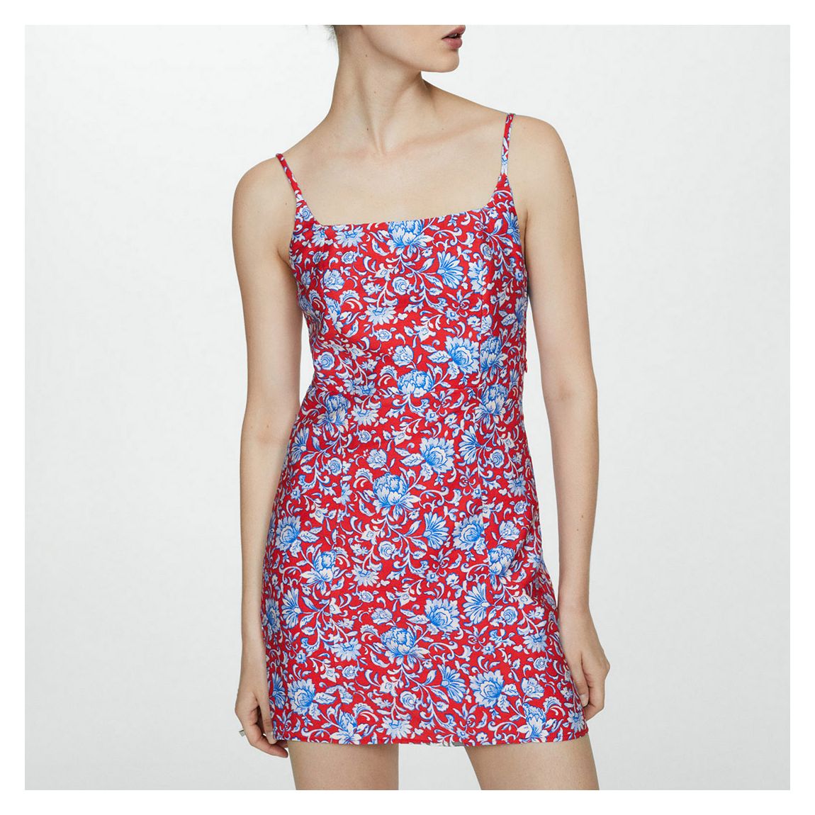 Pink/Blue Printed Mini Dress main product photo