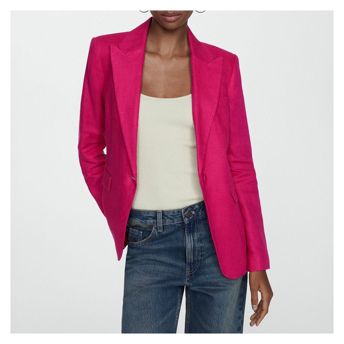 Fuchsia Blazer Suit Linen main product photo