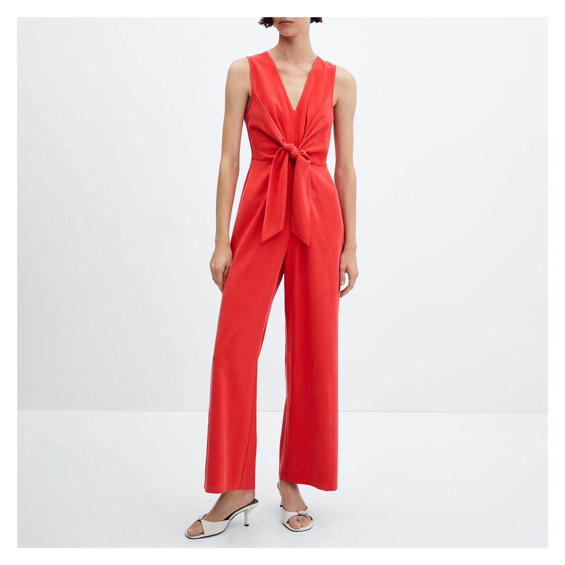 Red Bow Long Jumpsuit main product photo