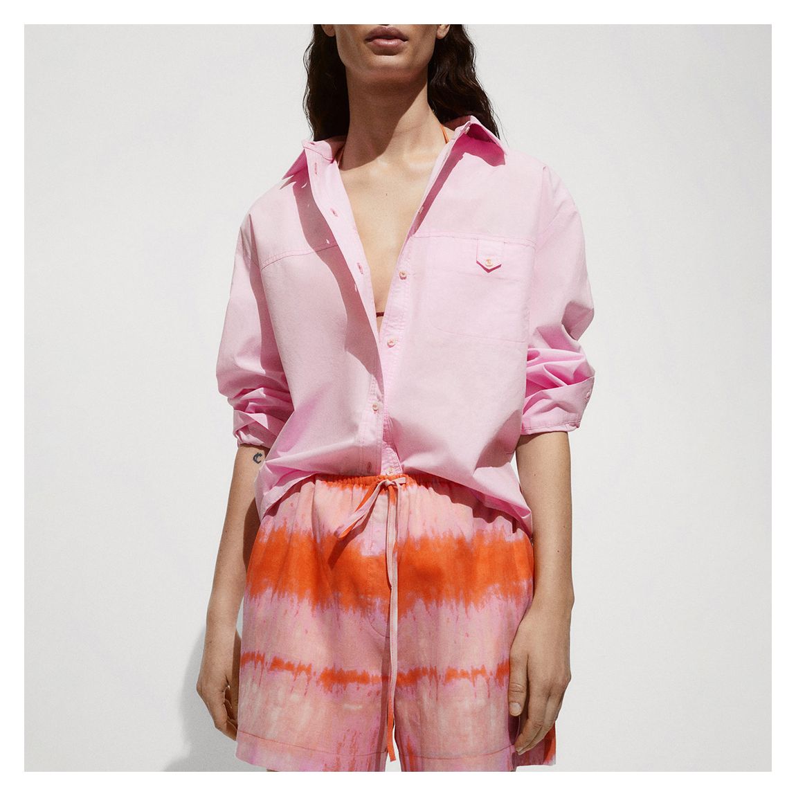 Pastel Pink Cotton Shirt main product photo