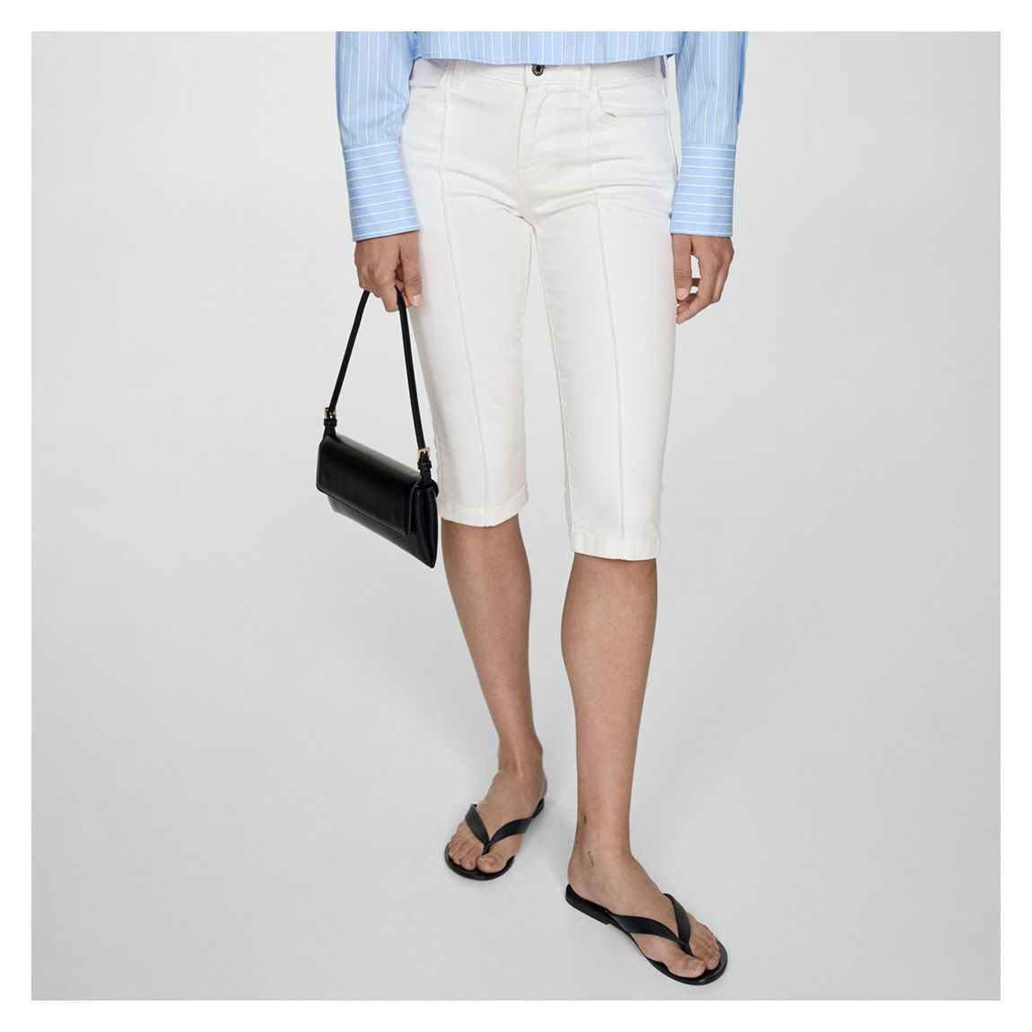Off White Slim Capri Jeans main product photo