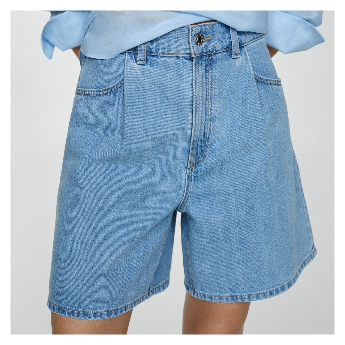 Medium Blue Denim Shorts main product photo