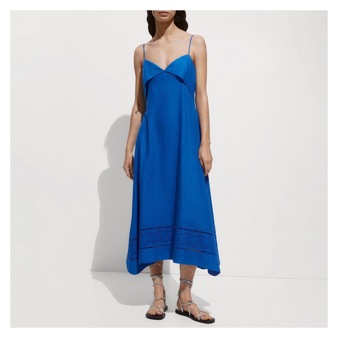Blue Embroidered Dress main product photo