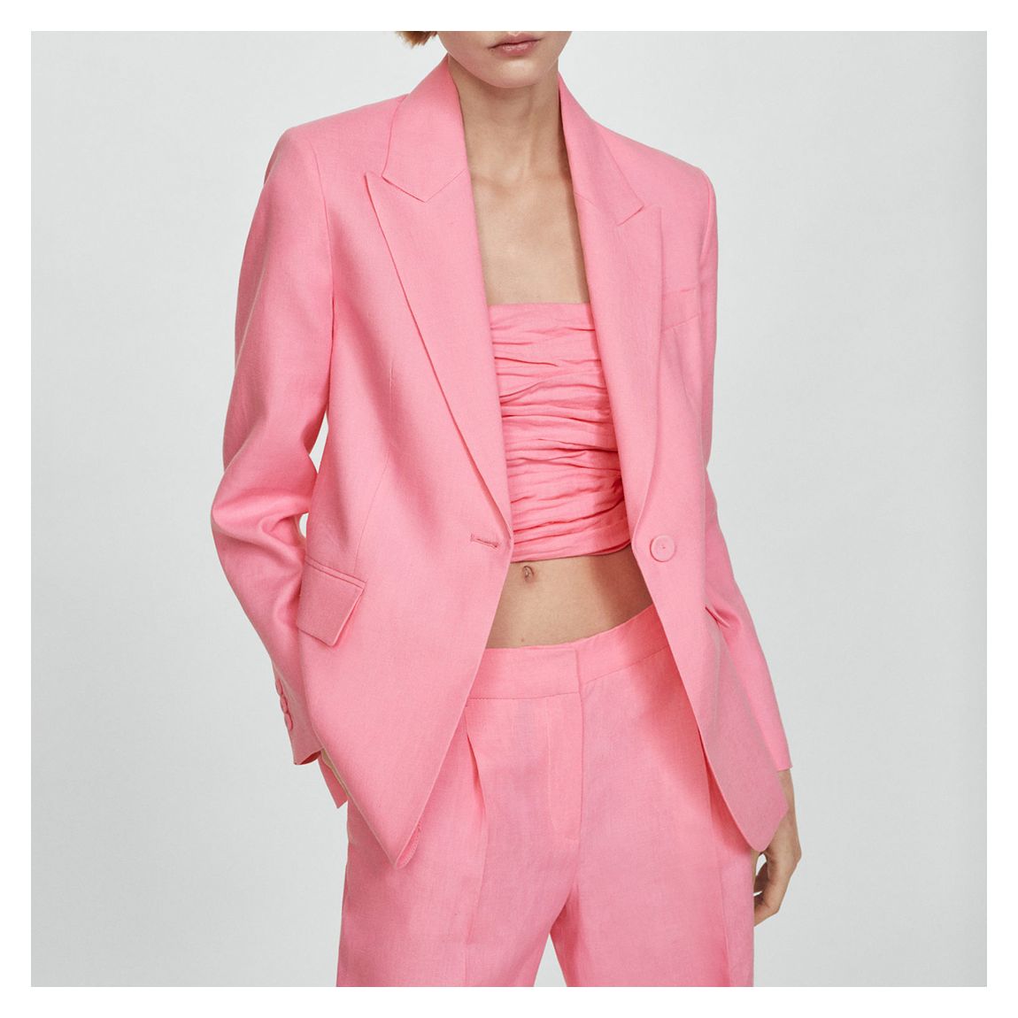 Pink Blazer Suit Linen main product photo