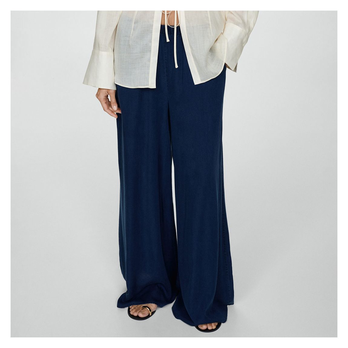Dark Blue Lyocell Trousers main product photo