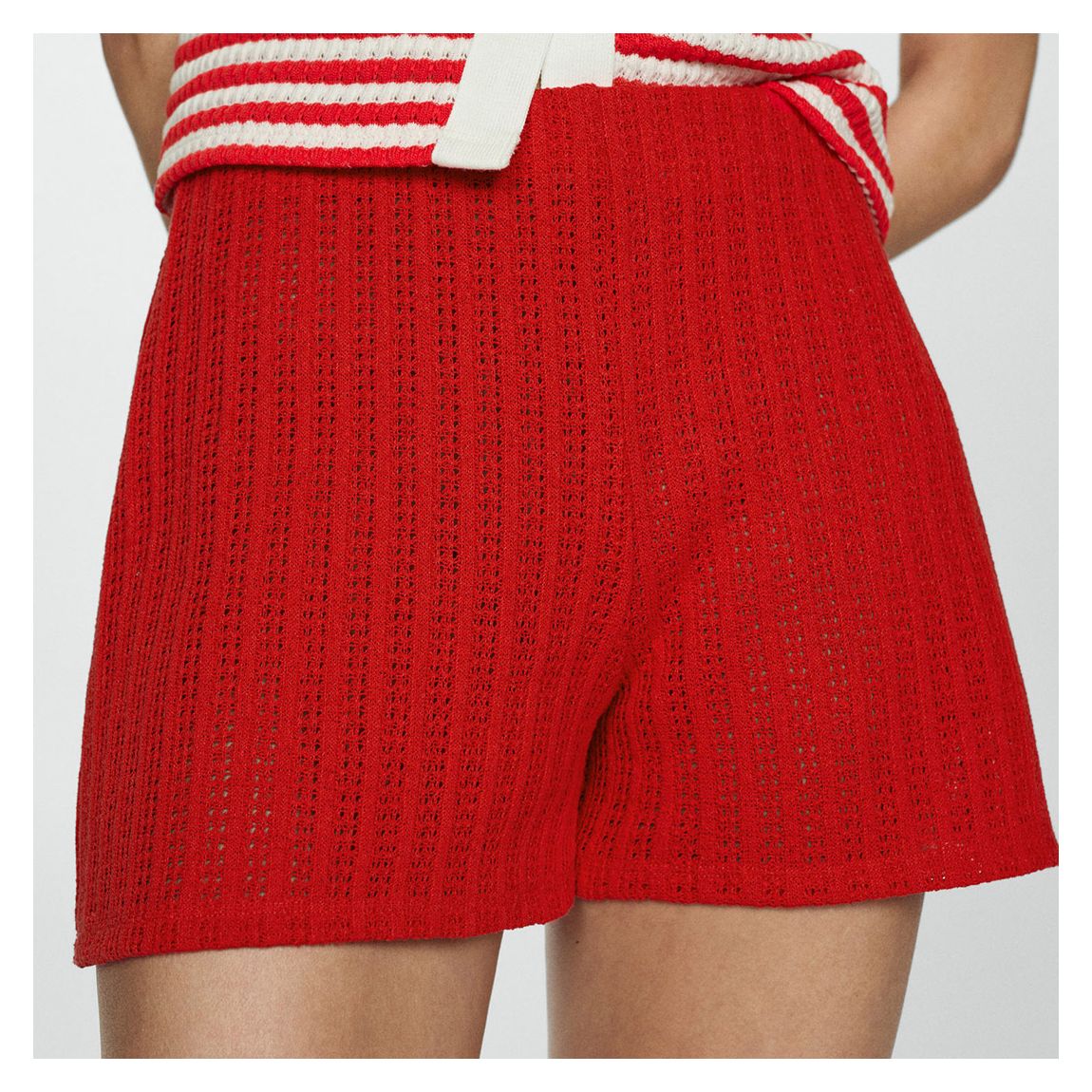 Red Crochet Shorts main product photo