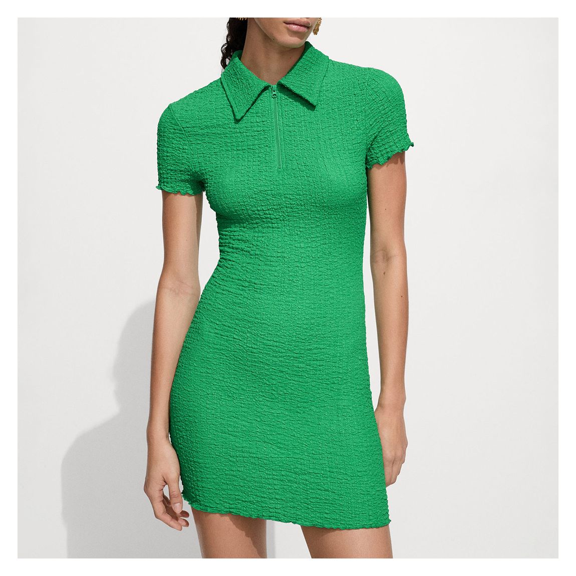 Green Fitted Mini Dress main product photo
