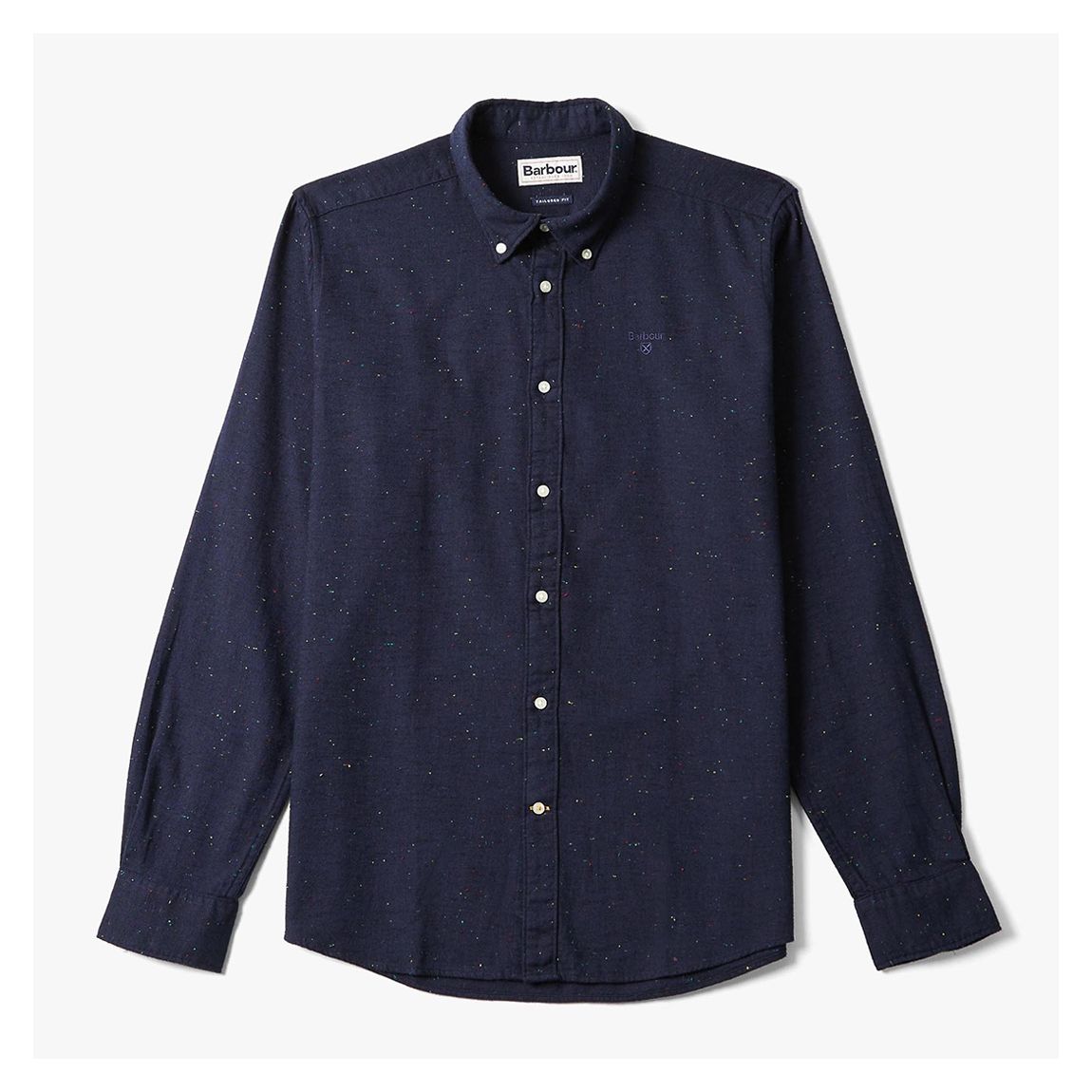 Navy Tainsbury Tailored Fleck Twill Shirt main product photo