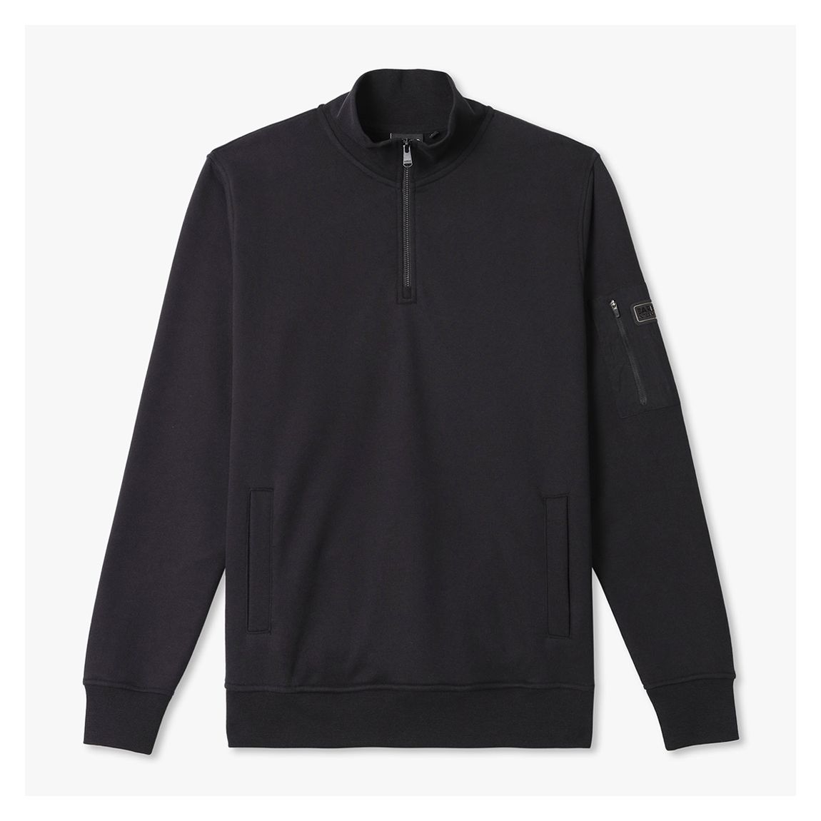 Black Ewan Half Zip Funnel Neck main product photo