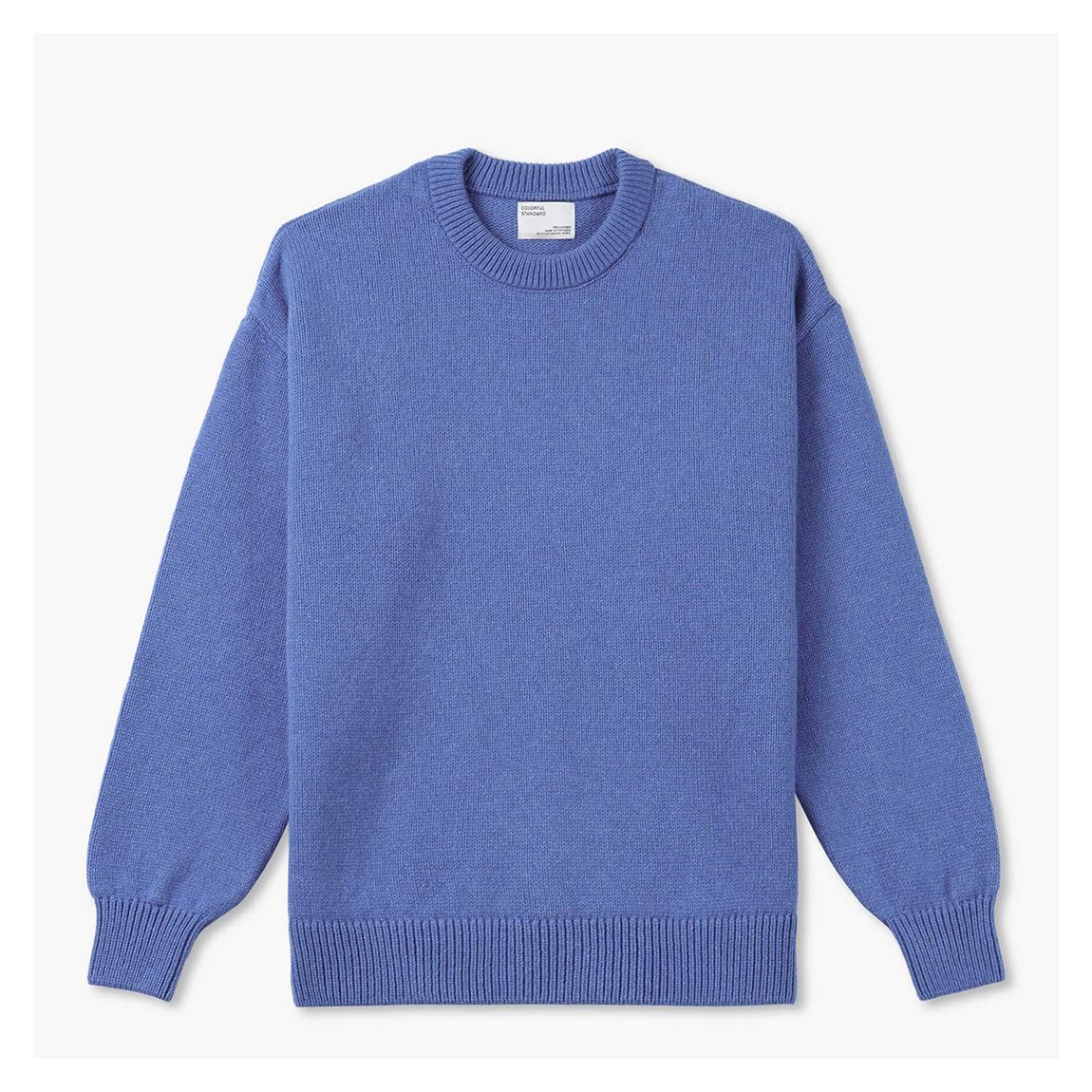 Blue Oversized Merino Wool Crew Neck Sweatshirt main product photo
