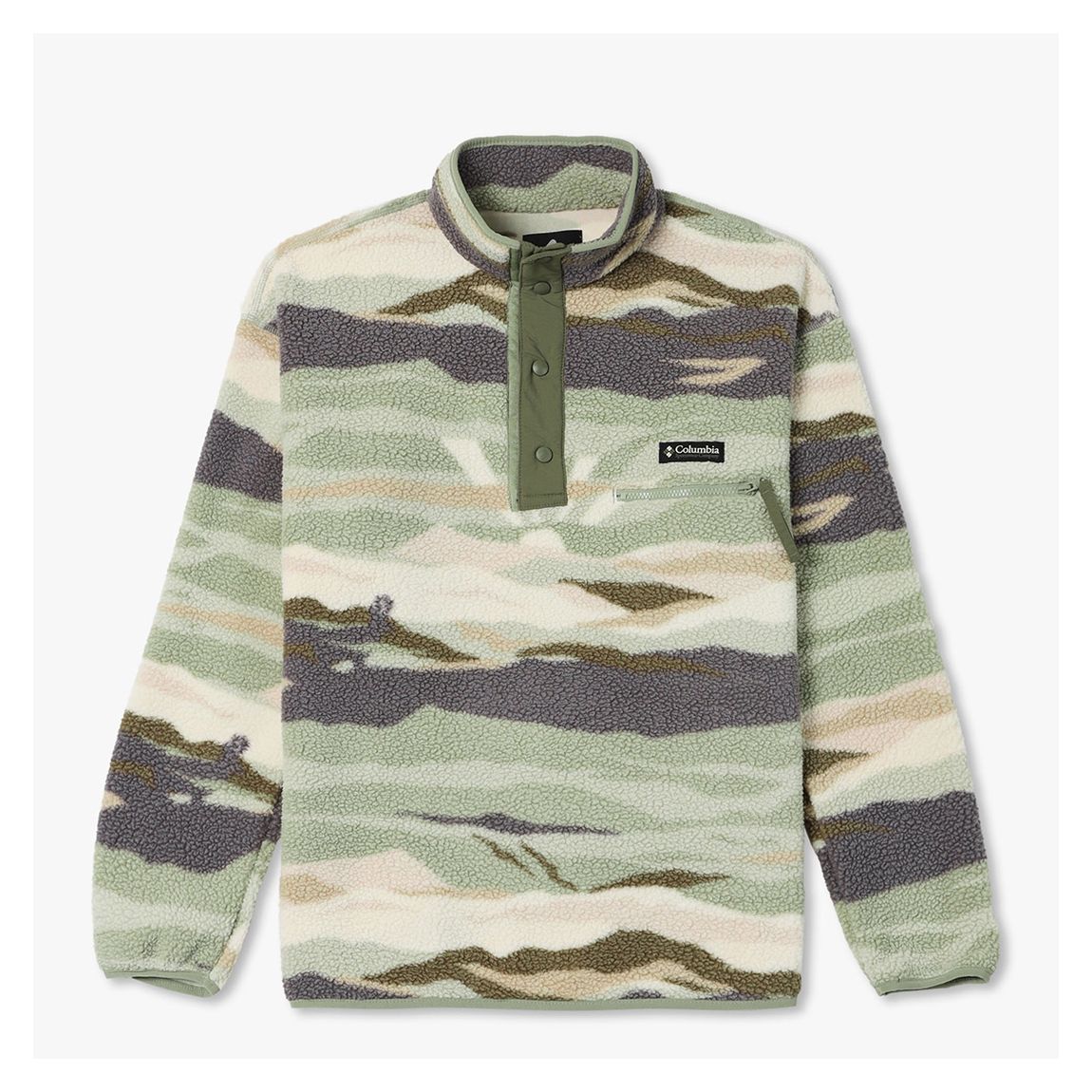 Green Helvetia II Printed Half Snap Fleece main product photo