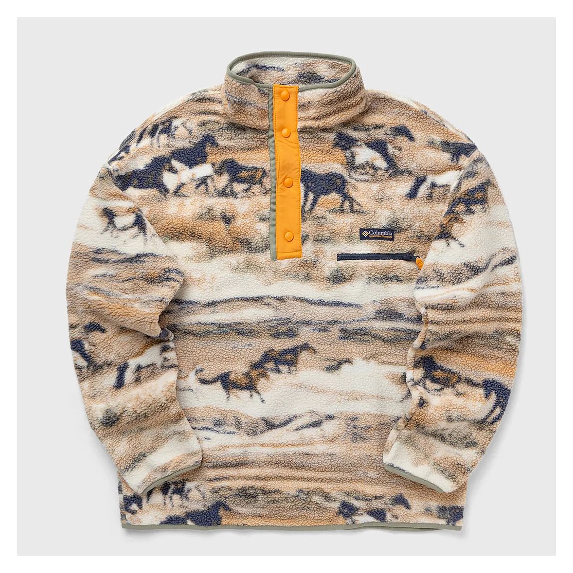 Yellow Helvetia II Printed Half Snap Fleece main product photo