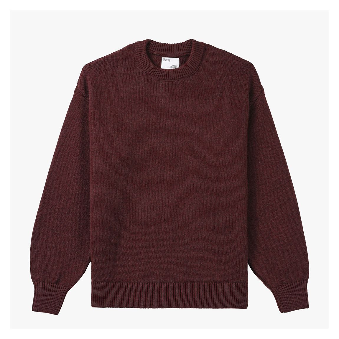 Red Oversized Merino Wool Crew Neck Sweatshirt main product photo