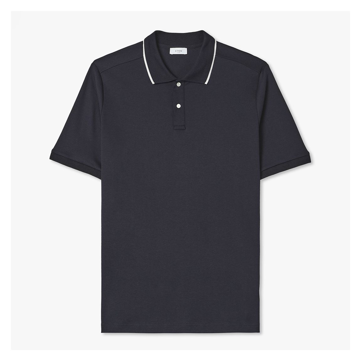 Navy Cotton Interlock Polo Shirt main product photo