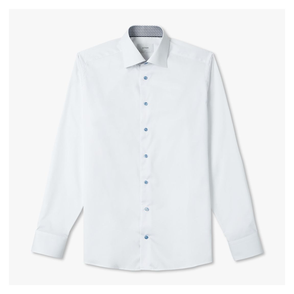 White Solid Signature Twill Geometric Effect Shirt main product photo
