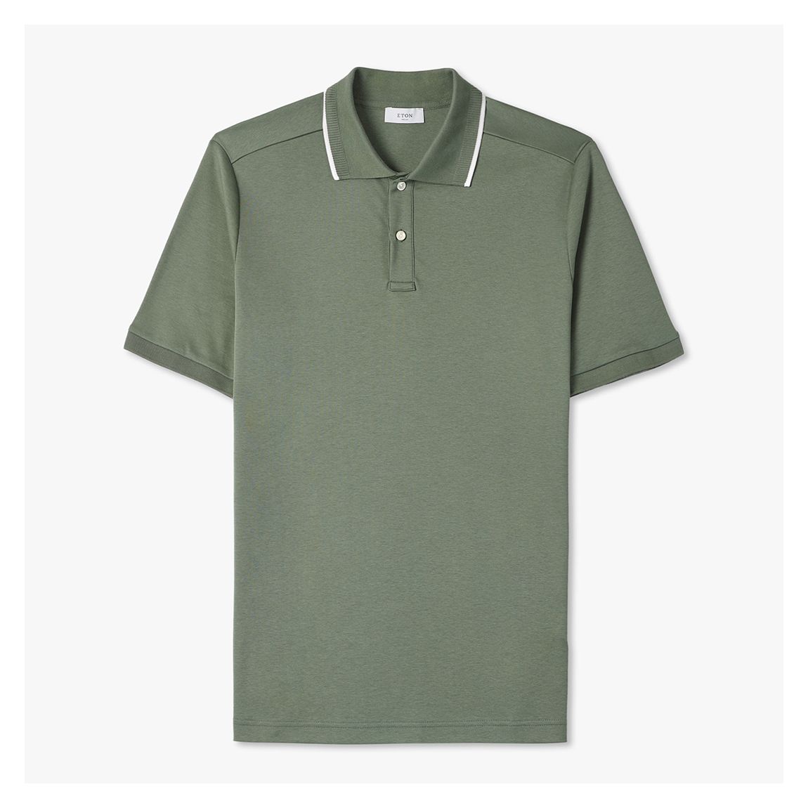 Green Cotton Interlock Polo Shirt main product photo