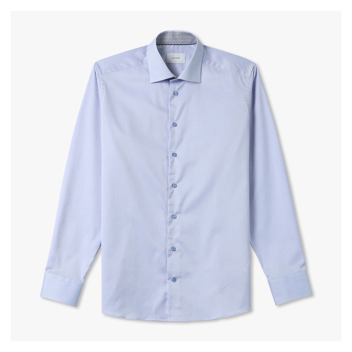 Blue Solid Signature Twill Geometric Effect Shirt main product photo
