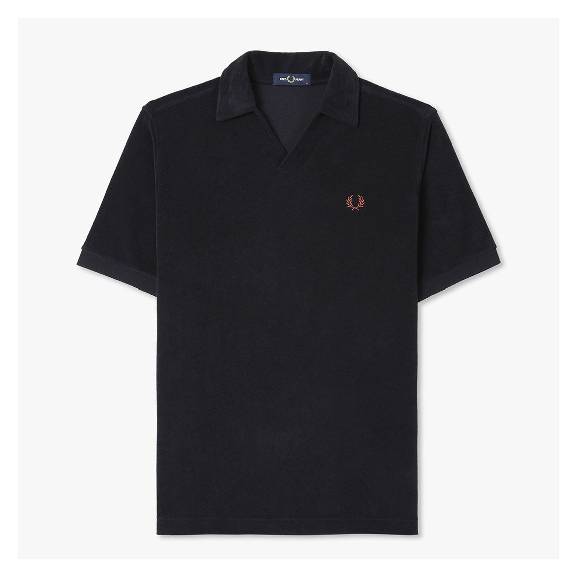 Navy Open Collar Towelling Polo main product photo