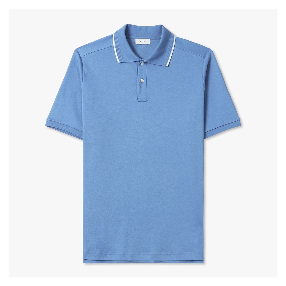 Blue Cotton Interlock Polo Shirt main product photo