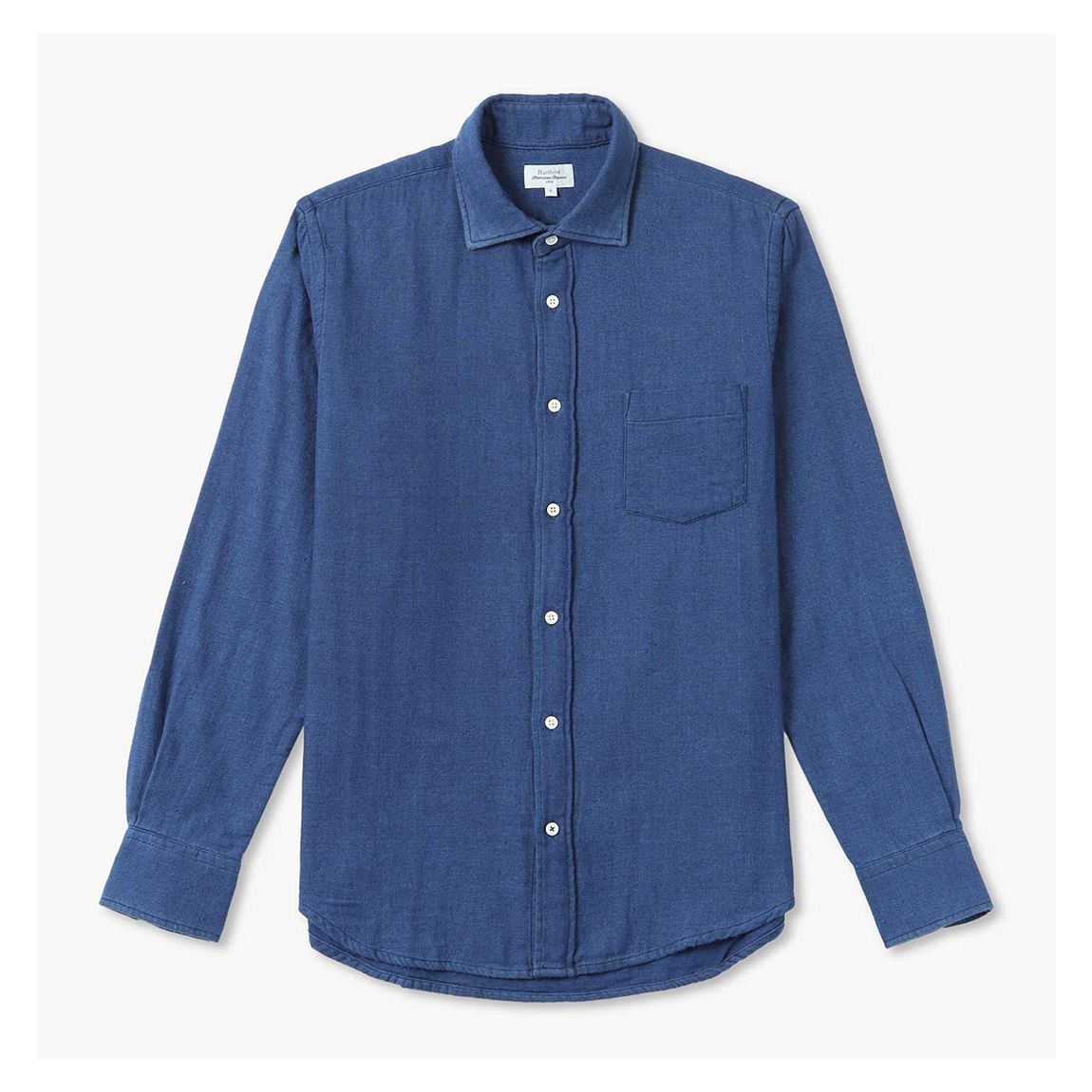 Navy Paul Chambray Woven Shirt main product photo