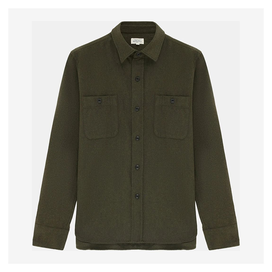 Green Percey Woven Overshirt main product photo