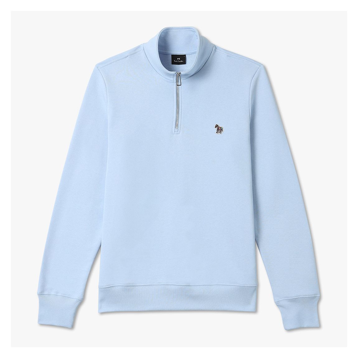Blue Regular Fit Half Zip Zebra Sweatshirt main product photo
