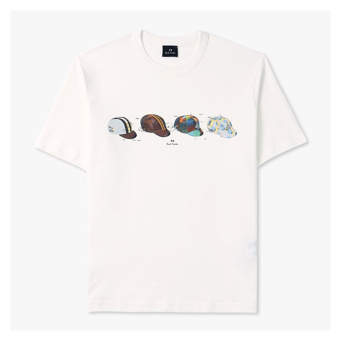 White Cycling Caps T-Shirt main product photo