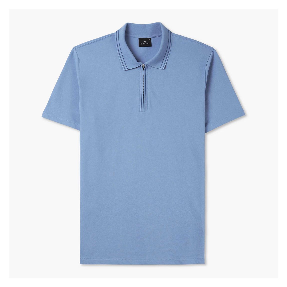 Blue Reg Fit Zip Polo Shirt main product photo