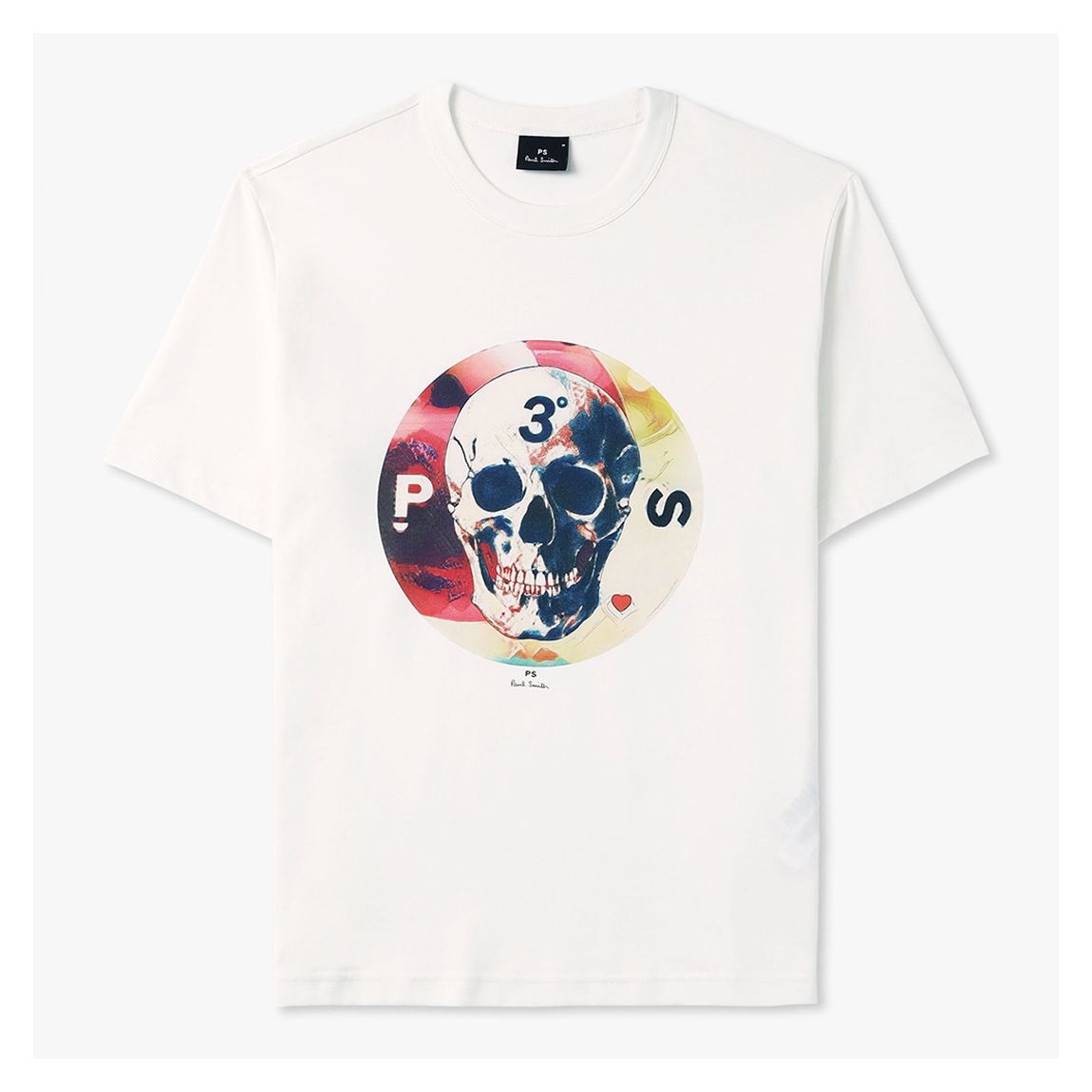 White 3 Skull T-Shirt main product photo