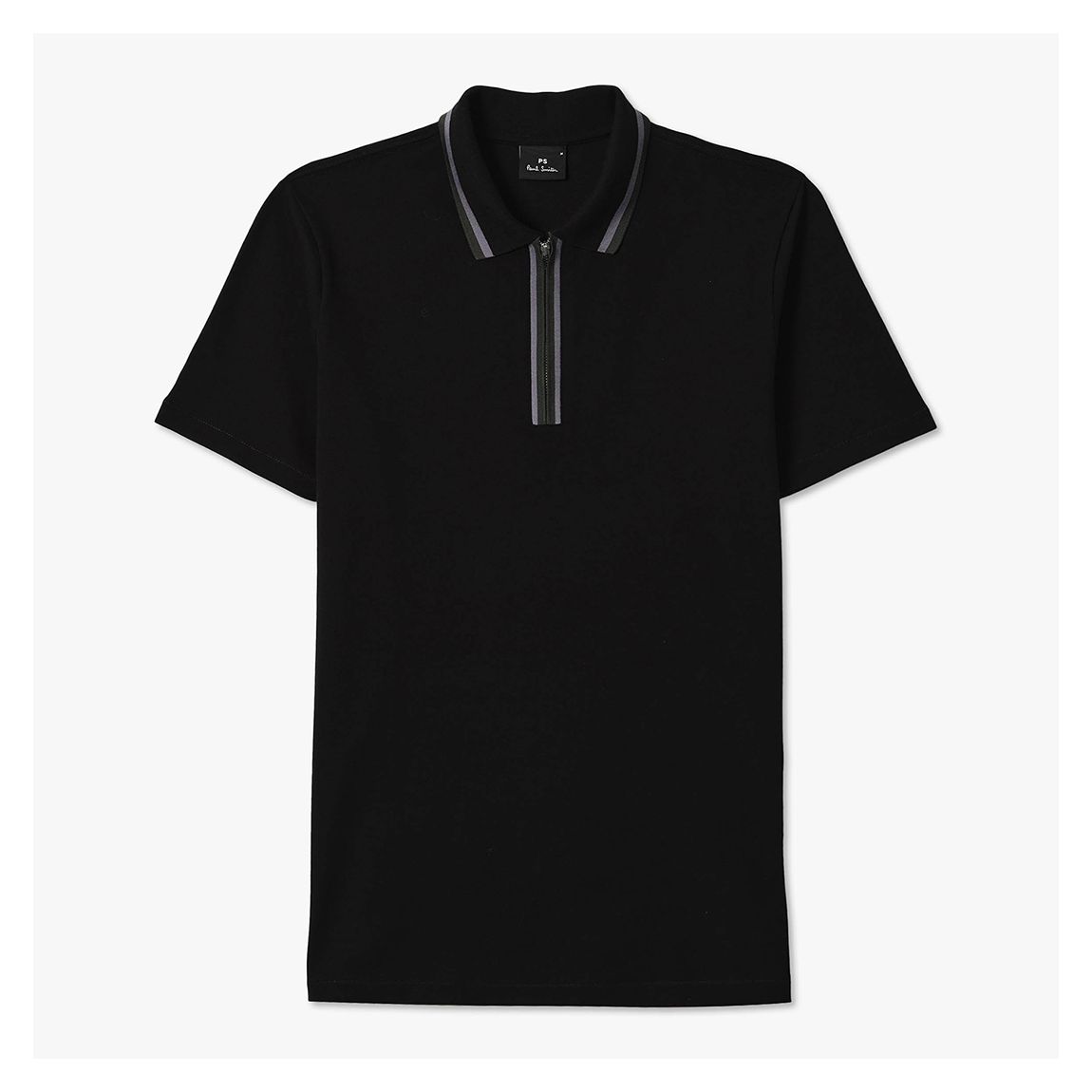 Black Reg Fit Half Zip Polo Shirt main product photo