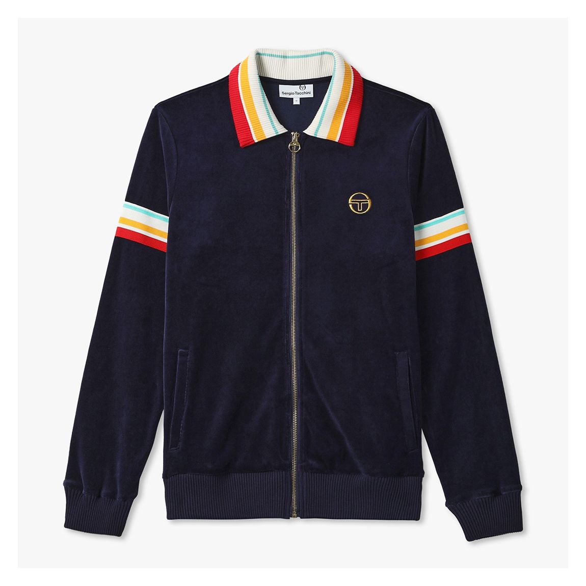 Navy Slice Velour Track Jacket main product photo