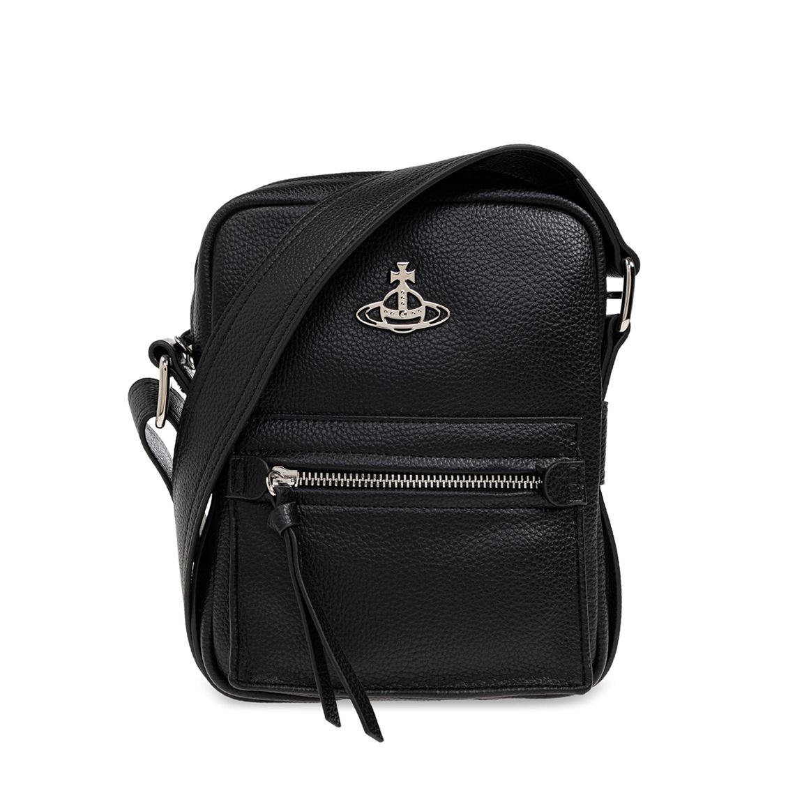 Black Pebbled Jackson Crossbody Satchel main product photo