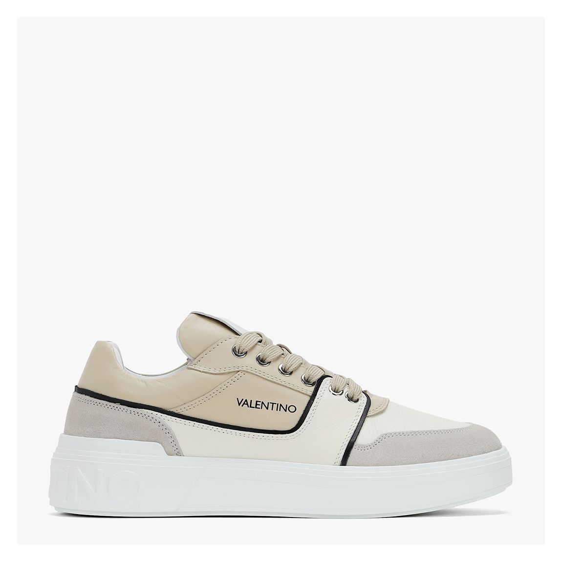 White Rey Two Tone Lace Up Trainers main product photo
