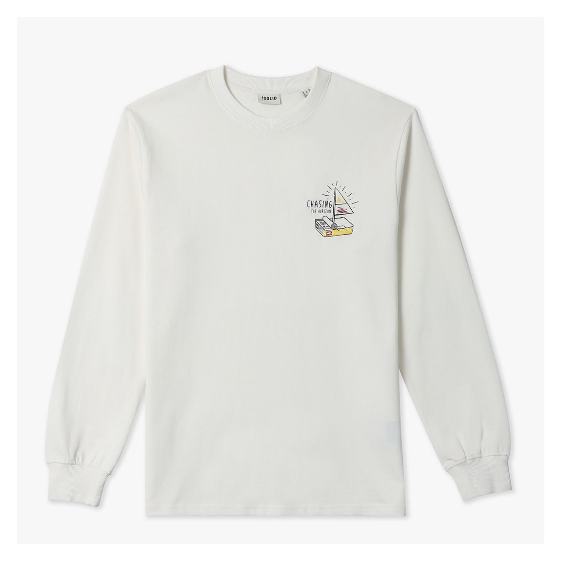 White Ovie Long Sleeve T-Shirt main product photo