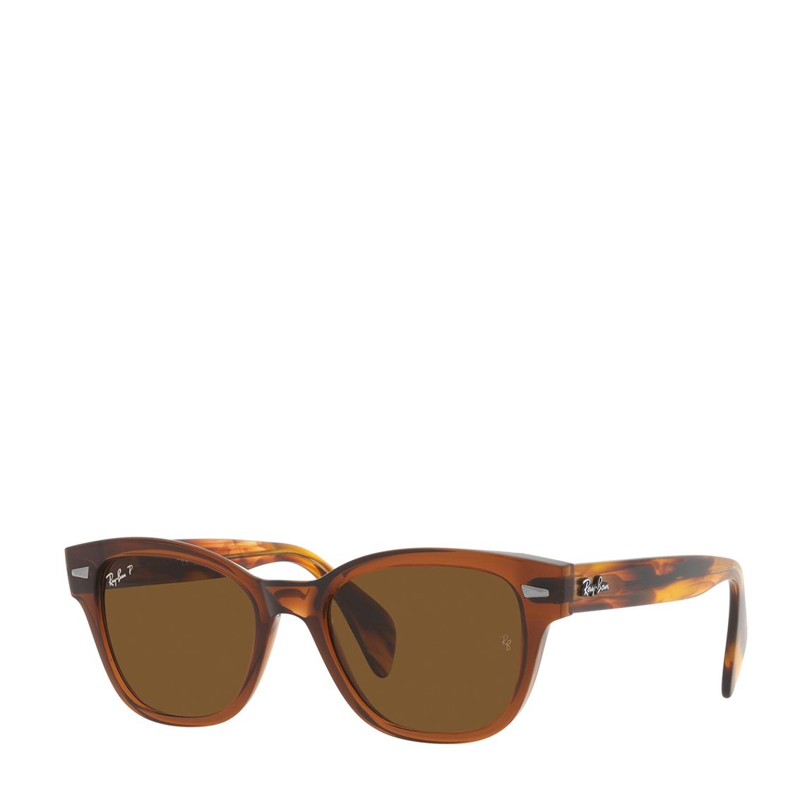 Transparent Pink Frame Dark Violet Polar Lens Sunglasses 52mm main product photo