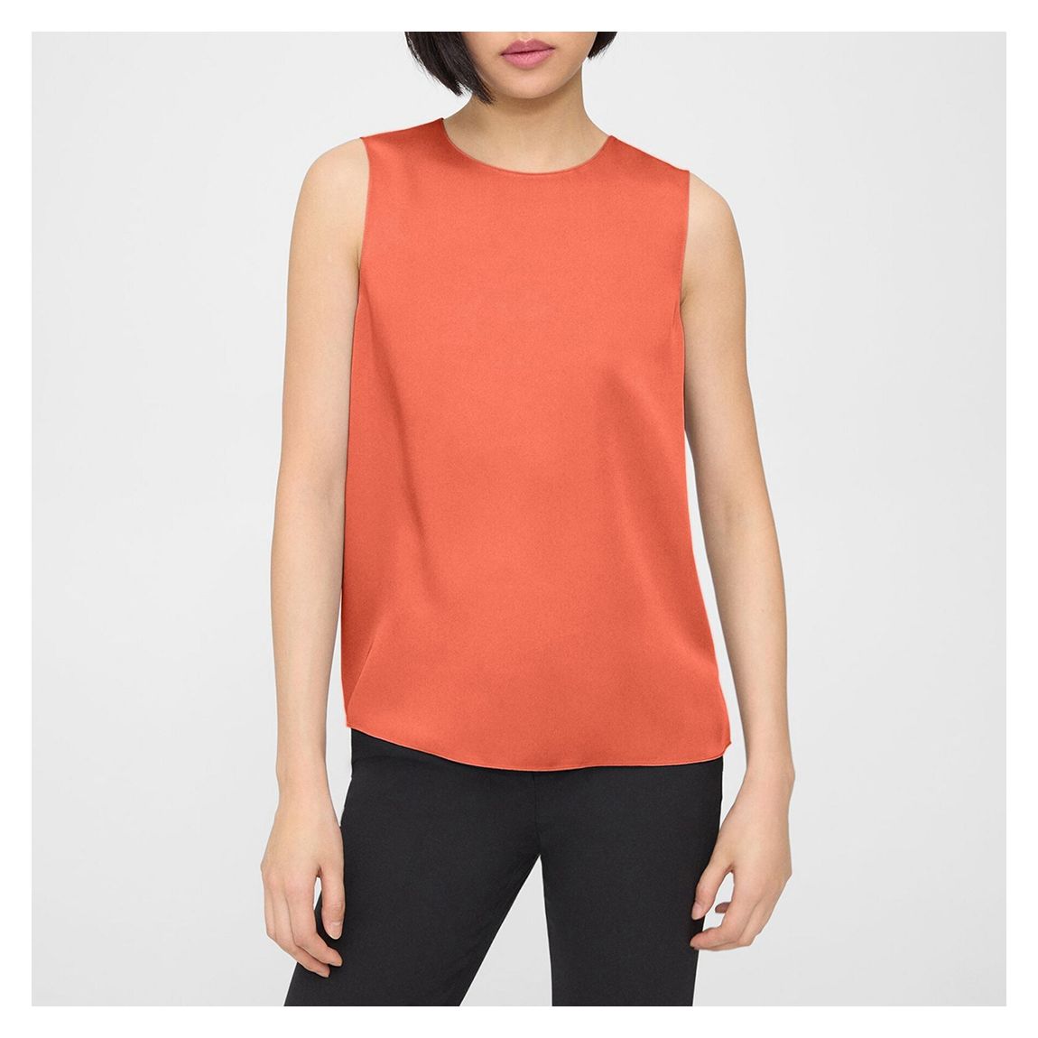 Coral Straight Shell Silk Top main product photo