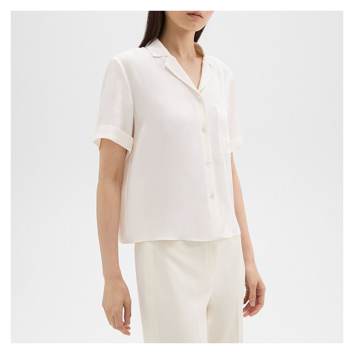 Ecru Camp Silk Shirt main product photo