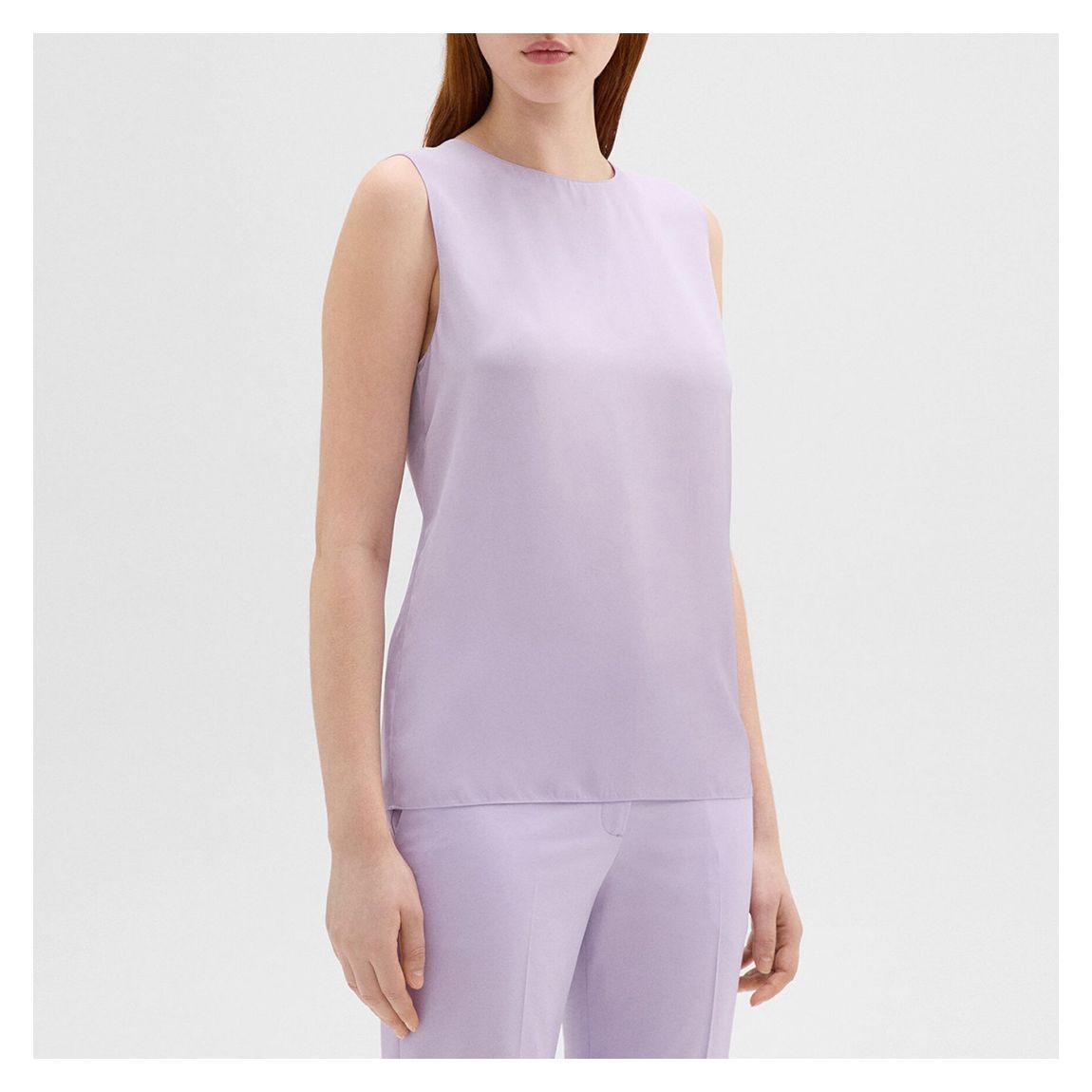 Lilac Straight Shell Silk Top main product photo