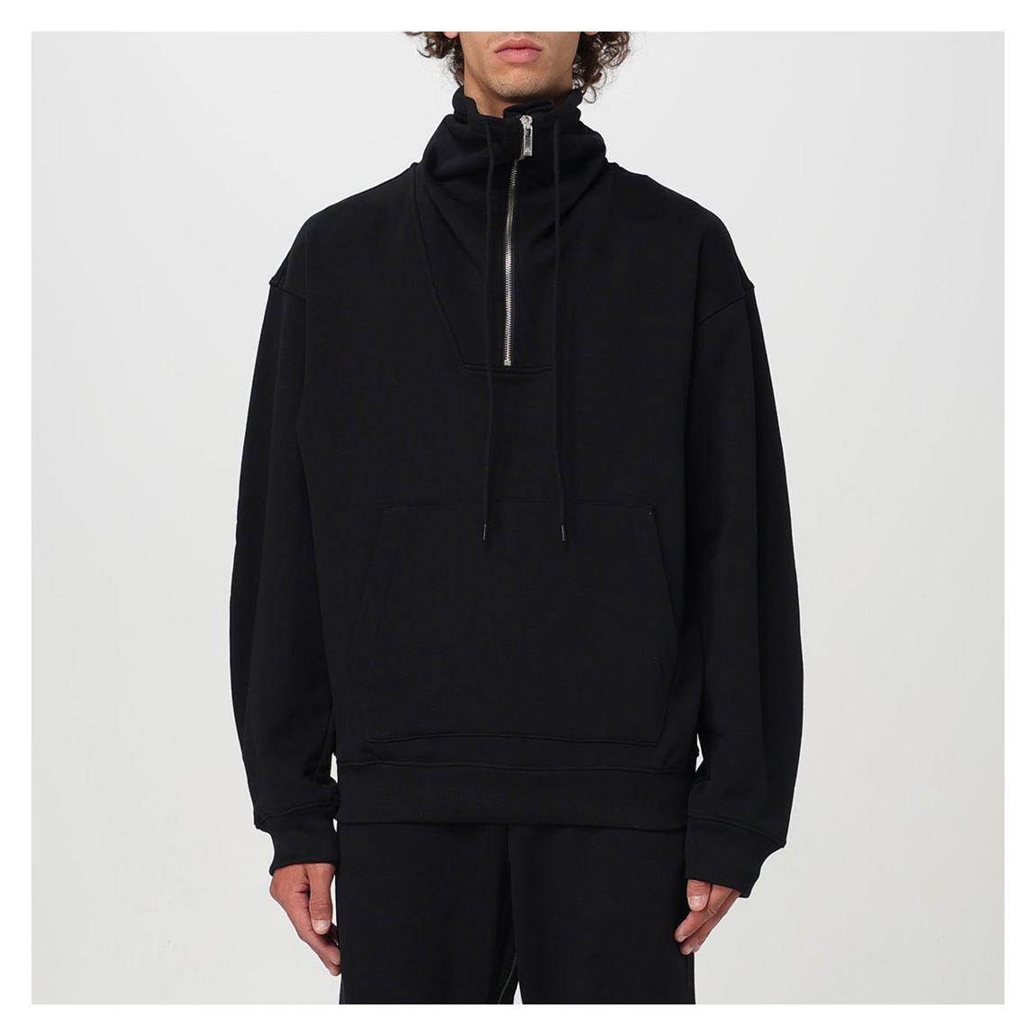 Black 1/4 Zip Pullover Sweatshirt main product photo
