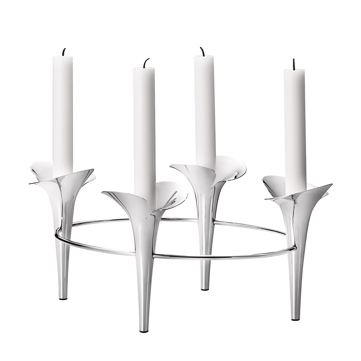 Bloom Botanica Taper Candleholder, Stainless Steel main product photo