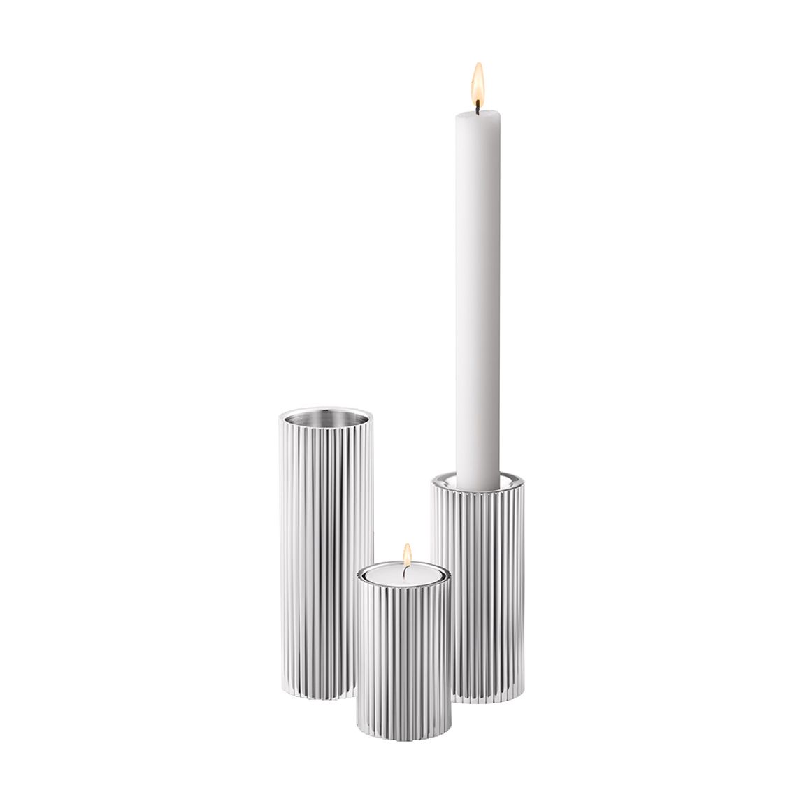 Set of 3 Bernadotte Teal Light and Candleholder, S,M & L main product photo