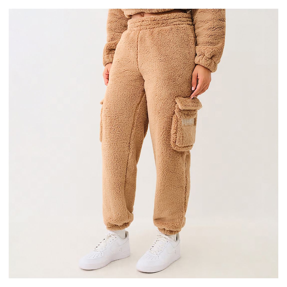 Camel Teddy Bear Cargo Joggers main product photo