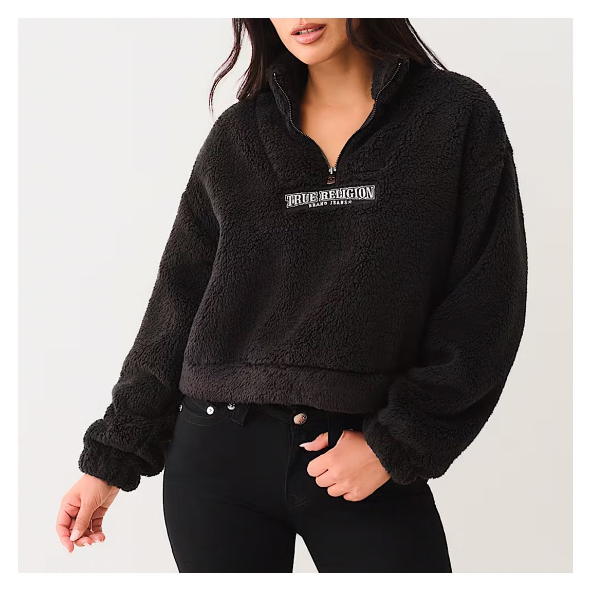 Black Fleece Half Zip Jumper main product photo