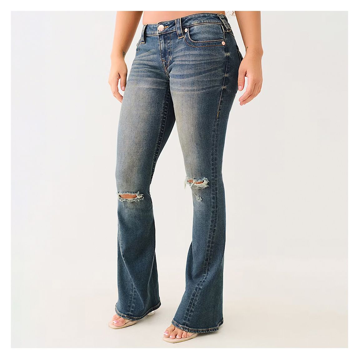 Dark Blue Distressed Joey Jeans main product photo